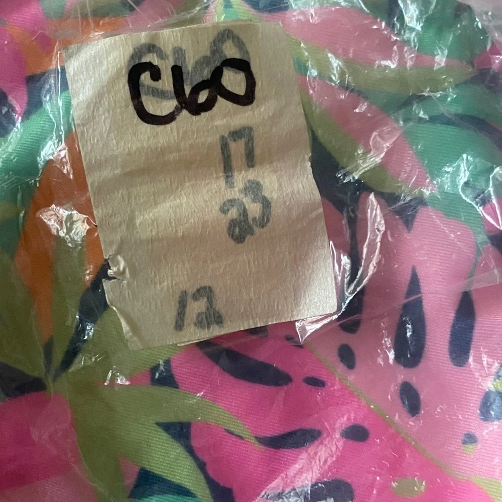NWT art class Pink‎ and Green Leafy One Piece Swimsuit M C90